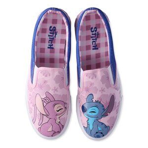 Women's Disney Stitch Low Top Slip On Sneaker, Size 9